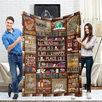 Подарки любителям книг Подарки книжному клубу Blanket Подарки любителям книг для женщин Подарки для любителей книжной литературы Лучшие подарки на день рождения для книжных червей One Size