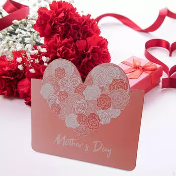 Подарки маме, открытка на день матери, бумага, маме от дочки, маме Style A