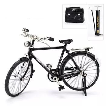 Подарки Миниатюрная фигурка DIY Игрушки для пальцев Модель велосипеда Мини-велосипед Ретро-велосипед Моделирование велосипедов чёрный