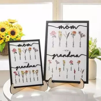 Подарки на День матери для мамы, бабушки, цветов, сада мамы, деревянной таблички, настенного искусства, украшения на Рождество, день рождения, День матери S