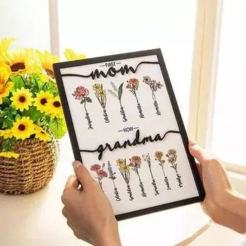 Подарки на День матери для мамы, бабушки, цветов, сада мамы, деревянной таблички, настенного искусства, украшения на Рождество, день рождения, День матери S
