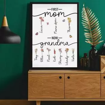 Подарки на День матери для мамы, бабушки, цветов, сада мамы, деревянной таблички, стены S
