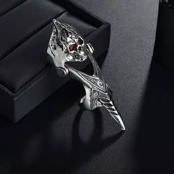 Подарки на день рождения, панк-стиль, перстень с черепом, кольцо с драконом, кольцо с привидением, мужские кольца с доспехами styleB