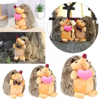 Подарки на день рождения Подарки на день рождения Мягкие хлопковые куклы Мягкая игрушка Ежик Пара Кукла Плюшевые игрушки 17cm-Hedgehog Bow