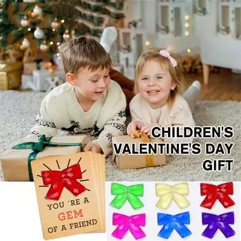 Подарки на День Святого Валентина для детей — 24 упаковки валентинок с пластиковым материалом в форме сердца в форме сердца Валентина One Size