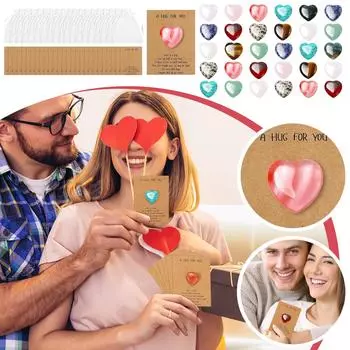 Подарки на День святого Валентина для детей - 30 шт. в упаковке валентинок с пластиковыми сердечками в форме сердца из материала Valentine One Size