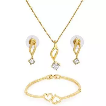 Подарки на День Святого Валентина для подруги, набор из ожерелья, серег, браслета, комбинированный набор для девочек и женщин