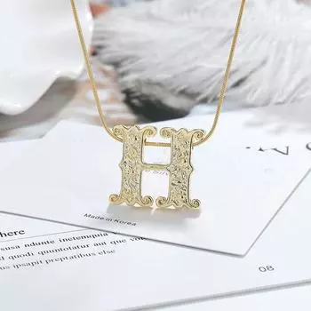 Подарки на День святого Валентина Персонализированное ожерелье с буквами алфавита Модный тренд Цепочка на ключицу Популярные ювелирные изделия copper золотой
