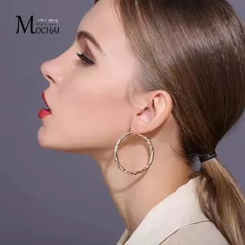 Подарки на день святого Валентина в стиле бохо для женщин, элегантные серьги-кольца, пара, ручная работа серебряный