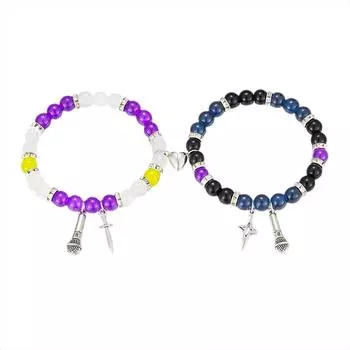 Подарки на Хэллоуин для маленьких девочек: Аксессуары для косплей-костюма, Двухцветный плетеный браслет, Наручный браслет, Хэллоуин One Size