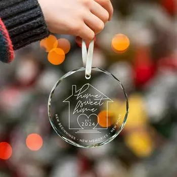 Подарки на новоселье 2024 Новое украшение для дома для новых домовладельцев Прозрачный кулон на новоселье для пары женщин чёрный