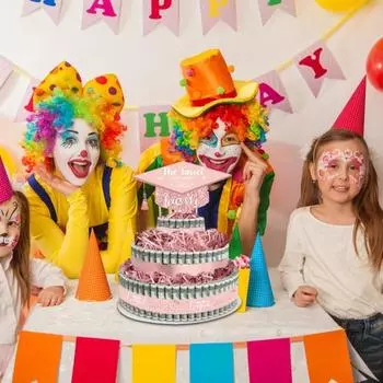 Подарки на выпускной 2025 года Трехъярусный торт, наполненный наличными деньгами Выпускник 2025 года чёрный