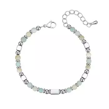 Подарки на выпускной для девочки-подростка. Подарки. Модные вещи. Браслеты из натуральных драгоценных камней. Подарки на день матери для мамы, жены, бабушки, дочки, внучки. Tiny Gemstone-Amazonite