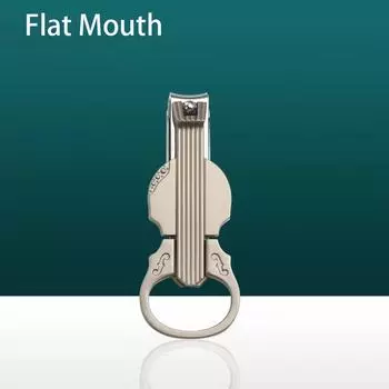 Подарки Ножницы для ногтей в форме скрипки Нержавеющая сталь Защита от брызг Инструменты для маникюра с открывалкой для бутылок Плоская скошенная головка Триммер для ногтей