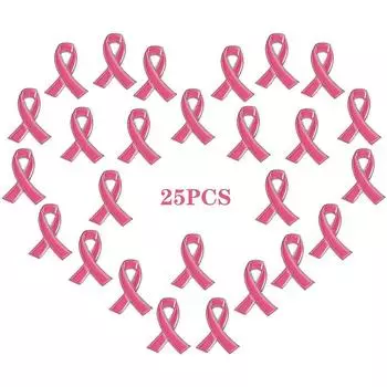 Подарки от рака для женщин, 25 шт., булавка с розовой лентой, эмалированная ювелирная булавка pink