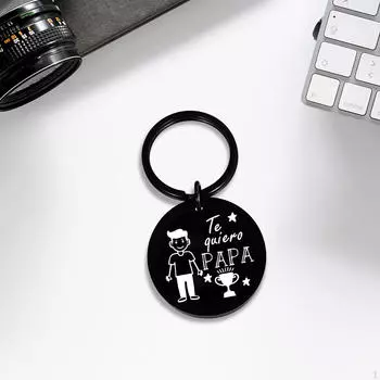 Подарки папе от сына и дочки, брелок для ключей, мужские брелоки, папочка, папа, отец Argent