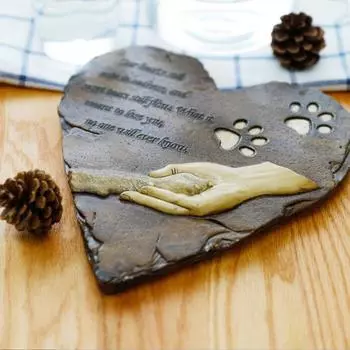 Подарки в память о домашних животных, надгробие для собак, мемориальный камень в память о потере домашнего животного, отпечаток лапы, надгробный камень для крыльца патио на открытом воздухе коричневый