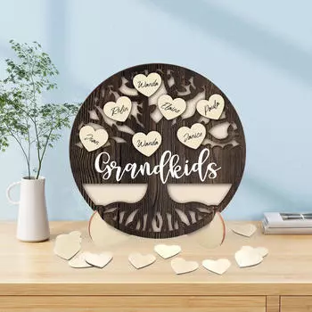 Подарки в виде генеалогического древа для бабушек и дедушек от Grandkids Home Decor Family, День матери