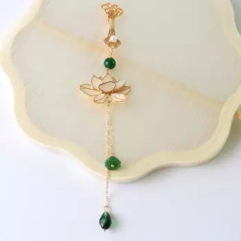 Подарки Жемчужина Бамбук Жуйи Веер Брошь Жемчужина Чеонгсам Пресс Клапан Ханьфу Чайная Одежда Подвеска Аксессуары