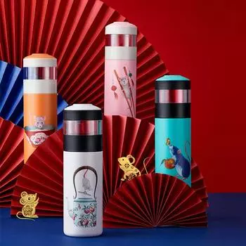 Подарочная чашка для чая Разделение чая 316 вкладыш из нержавеющей стали Портативная простая простая чашка для воды 525ml белый