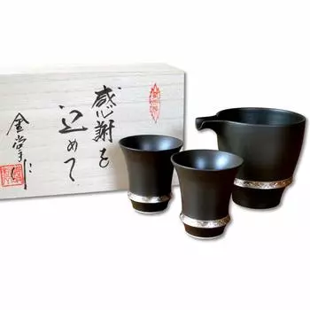 Подарочная чашка для сакэ Tokkuri Ochoko для японского Арита 1 2 чашки для сакэ, окисленная, подарок в деревянной коробке с набором благодарностей, набор, керамика, сакэ,