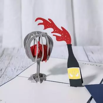 Подарочная карта премиум-класса. Прозрачная привлекательная валентинка с принтом. Складная бумажная дневная открытка. красный