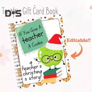 Подарочная книга учителя Если вы дарите учителю книгу с печеньем, сделанный своими руками подарок учителю в знак признательности для педагогов зелёный