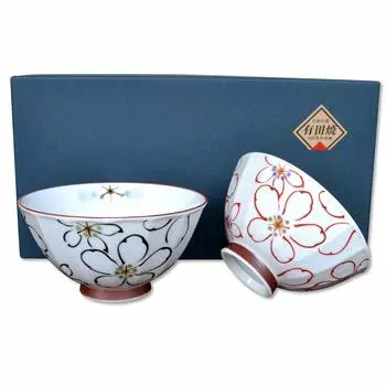 Подарочная коробка для пары в форме чаши для чая Стильная посуда Arita Ware Ayaka Косметическая коробка Сделано в Японии Парная