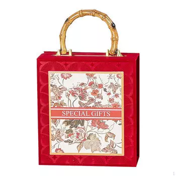 Подарочная коробка для подружки невесты, украшение на свадьбу, тисненый цветок, напечатанный на память красный