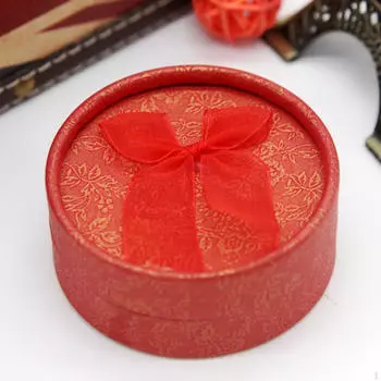 Подарочная коробка для ювелирных изделий, витрина для хранения обручальных колец, сережек-гвоздиков, обертка для ожерелья красный