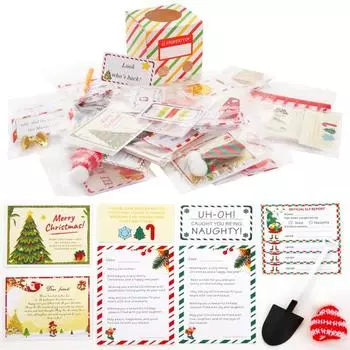 Подарочная коробка к рождественскому пришествию 24 дня обратный отсчет маленькие игрушки настольные фигурки открытки