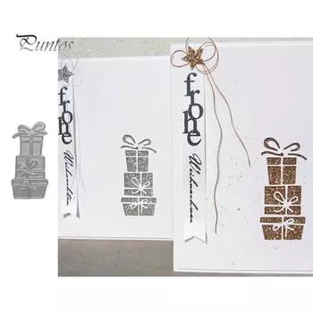 Подарочная коробка, металлические штампы, сделай сам, скрапбук, бумажные карты, альбом, фотодекор, трафарет серебряный