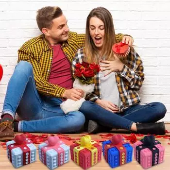 Подарочная коробка на День святого Валентина Раздражающая подарочная коробка с винтами 3D-печатная головоломка-игрушка для розыгрыша Раздражающая подарочная коробка в виде сердца для любимых cordate