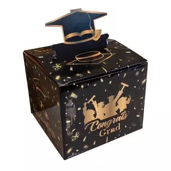 Подарочная коробка на выпускной сезон, наличные, подарочная коробка наличные, денежный подарок, черный кошелек, наличная карта, набор «сделай сам», подарочная коробка для выпускного вечера One Size чёрный
