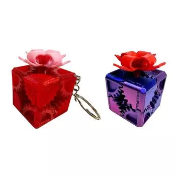 Подарочная коробка, напечатанная на 3D-принтере, забавные игрушки для снятия стресса, забавные брелки One Size темно-фиолетового