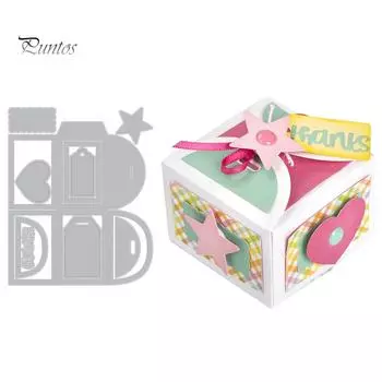 Подарочная коробка, режущие штампы, сделай сам, скрапбук, тиснение, бумажные карты, ремесленный перфоратор, трафаретная форма серебряный