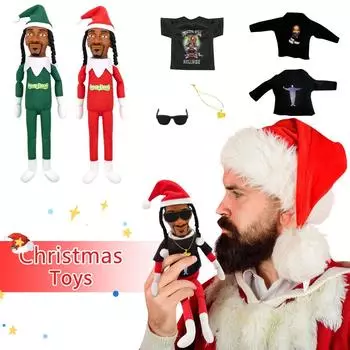 Подарочная коробка с мультяшной куклой, украшение для рождественской куклы, украшение для рождественского сада в помещении и на открытом воздухе One Size