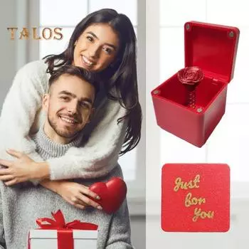 Подарочная коробка с розами на День святого Валентина, весенний лопающийся красный цветок, любовь, сердце в футляре, украшение для рабочего стола, дразнящая пара, семья, друзья, хитрый реквизит, шутливый подарок Love Heart