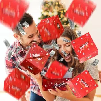 Подарочная коробка-сюрприз на день рождения, взрывная копилка, сюрприз на день рождения, рождественский сюрприз, подарочная коробка-сюрприз на день рождения, подарочная коробка-взрыв наличных 6Pcs зелёный