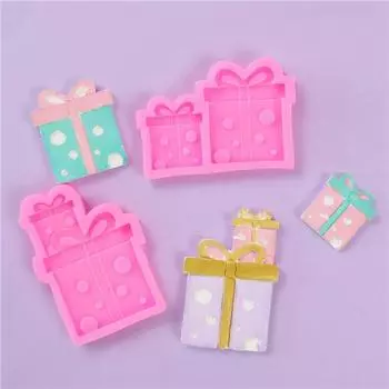 Подарочная коробка в форме силиконовой формы для шоколада DIY помадка печенье формы рождественские украшения торта инструменты кухонные принадлежности для выпечки