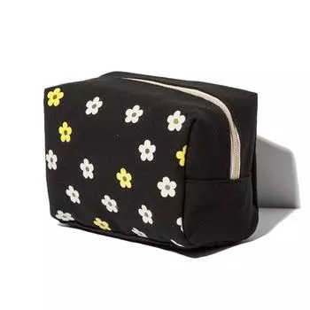 Подарочная косметичка, сумка для хранения с принтом на холсте, маленькая сумка с логотипом