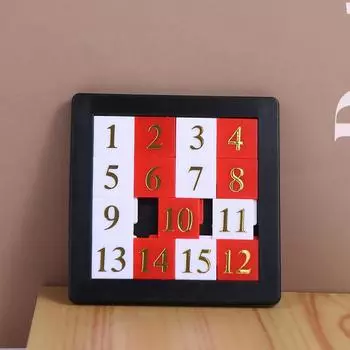 Подарочная логическая игра, ранняя развивающая игрушка, движущаяся скользящая игрушка, головоломки с числами, игрушки, скользящая головоломка as shown