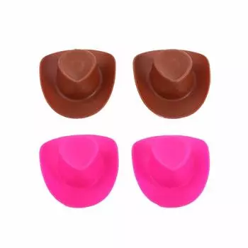 Подарочная миниатюрная кукла 30 см, детские игрушки для девочек, ковбойская кукольная шляпа, мини-шляпа, ковбойская шляпа, кукольная кепка розовый