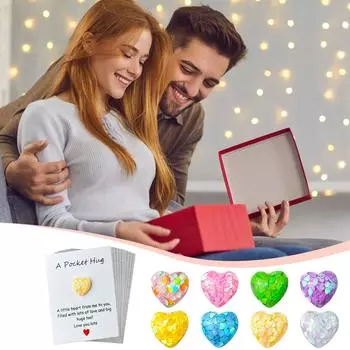 Подарочная открытка-благословение из смолы в виде карманного сердца своими руками 1 шт. One Size