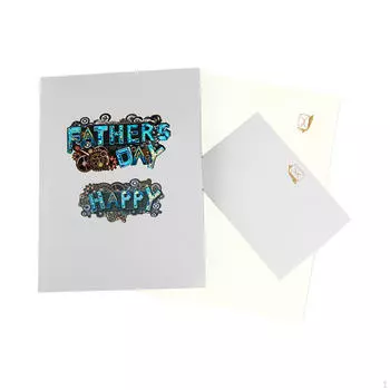 Подарочная открытка на День отца Папа Спасибо Отцам Подарки с конвертом на день рождения