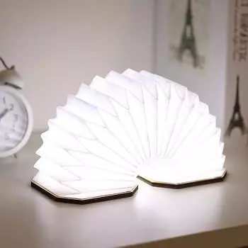 Подарочная перезаряжаемая USB-деревянная литий-ионная батарея белого складного светодиодного типа Tyvek для чтения книг 2