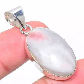 Подарочная подвеска из натурального киноварного яшма из стерлингового серебра 925 пробы 1,65 дюйма U2j17