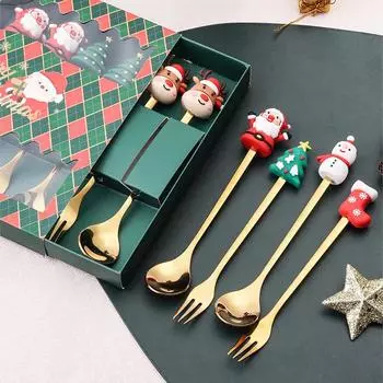 Подарочная рождественская посуда, функциональный, милый и праздничный дизайн, высококачественная нержавеющая сталь, идеальный рождественский подарок для детей