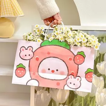 Подарочная сумка с рисунком, сумка-тоут, подарочная сумка на день рождения для подруги, большая сумка для детского сада Ah Wuyi /2PCS