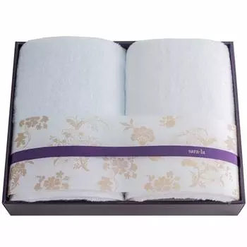 Подарочное банное полотенце Imabari, 2 шт., сделано в Японии, sara-la irodori- , цвет синий/белый